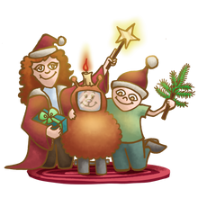 Load image into Gallery viewer, It's a Martian Holiday! Downloadable Advent Postcards